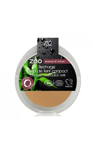 Recharge Fond de teint compact BIO 732 - Pétale de rose - Zao Make Up - 7,5 gr.
