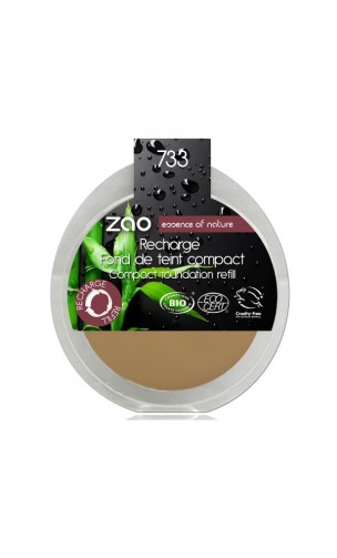 Recarga Maquillaje compacto ecológico 733 - Neutral - Zao Make Up - 7,5 gr.