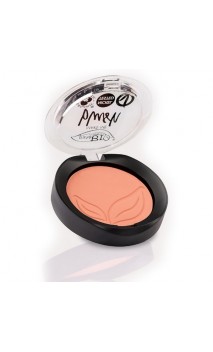 Colorete Compacto ecológico Rosa coral mate 02 - Recargable - PuroBIO - 5,2 gr.