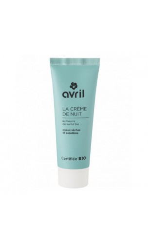 Crema de noche ecológica para piel seca & sensible Manteca de karité bio - Avril - 50 ml.