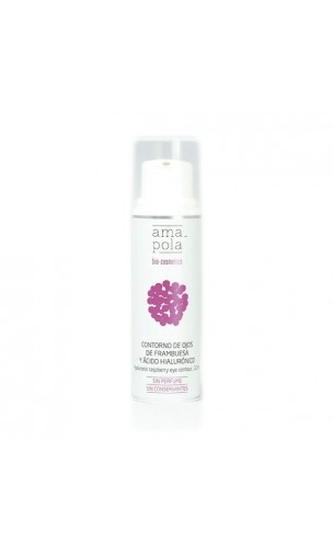 Contorno de ojos ecológico Sin Perfume Frambuesa & Ácido Hialurónico - Amapola - 10 ml.