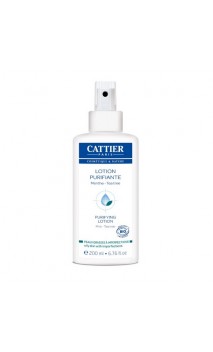 Loción purificante bio Menta & Árbol de té - Piel grasa con imperfecciones - Cattier - 200 ml.