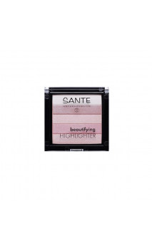 Poudre illuminatrice bio 5 Teintes 02 Rose - Highlighter - SANTE - 7 g.