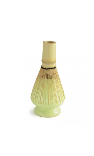 Soporte de porcelana verde para la escobilla de bambú - Japón - Alveus