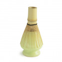 Soporte de porcelana verde para la escobilla de bambú (Chasen)- Japón - Alveus