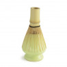 Soporte de porcelana verde para la escobilla de bambú - Japón - Alveus