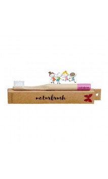 Brosse à dents en bambou pour enfants Rose - Naturbrush