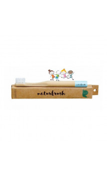 Brosse à dents en bambou pour enfants Bleu - Naturbrush