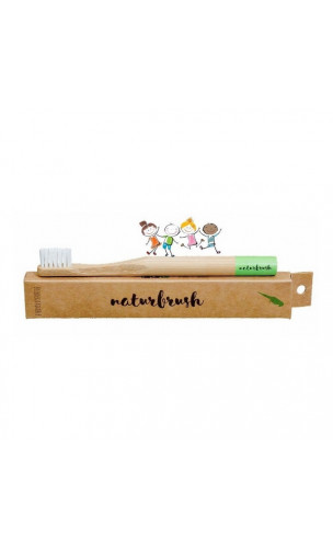 Cepillo de dientes de Bambú para niños Verde - Naturbrush - Naturbrush