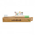 Brosse à dents en bambou pour enfants vert - Naturbrush