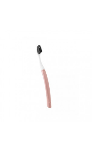 Brosse à dents Adulte - Tête interchangeable & Capuchon protecteur - Edith Medium Rose - Bioseptyl