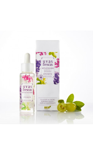 Huile active Bio Nourrissante & Antioxydante pour la nuit - Uvas Frescas - 40 ml.