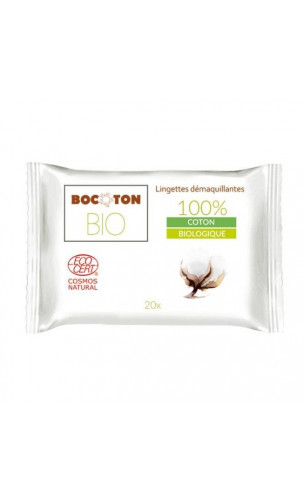 Lingettes démaquillantes naturelles Coton & Aloe vera - BOCOTON - 20 Ud.