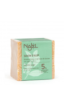 Jabón de Alepo natural Laurel al 5 - Najel - 190 g.