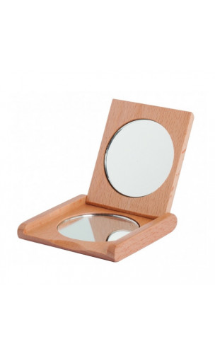 Miroir de poche pliant en bois - Redecker