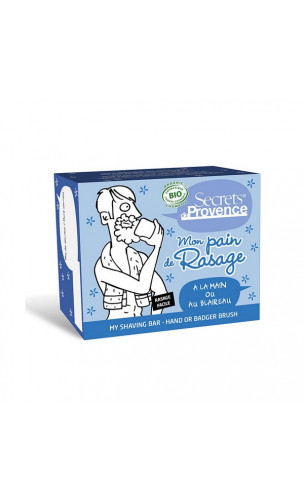 Jabón de pastilla para afeitar bio - Secrets de Provence - 90 g.