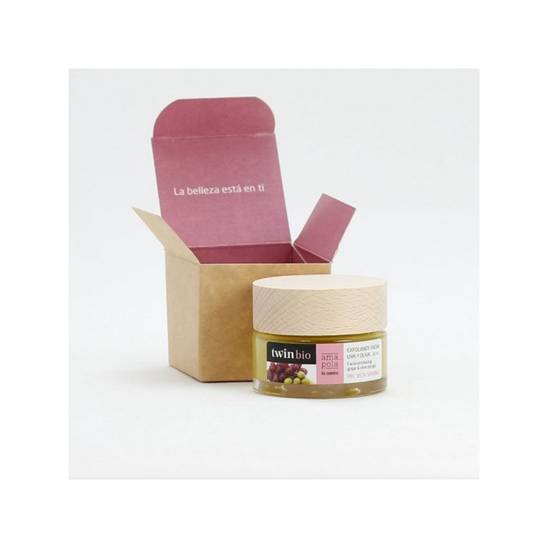 Gommage visage BIO - Raisin & Olive - Peau sèche/sensible  