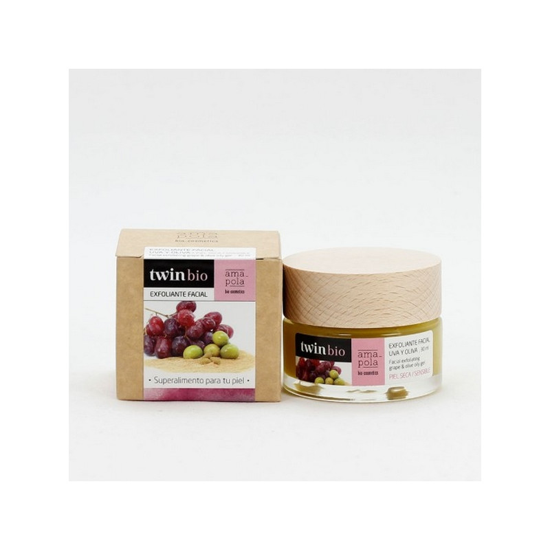Gommage visage BIO - Raisin & Olive - Peau sèche/sensible  