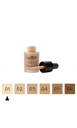 Maquillage Fluide BIO “Drop” 01 Très clair - PuroBIO - 15 ml.