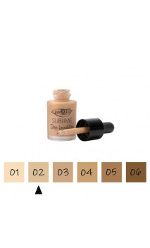 Maquillage Fluide BIO “Drop” 02 Clair - FPS 10 - PuroBIO - 15 ml.