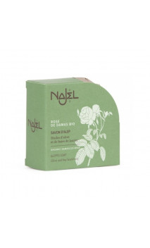 Savon d'Alep naturel à la rose de Damas - Savon apaisant- Najel - 100 g.