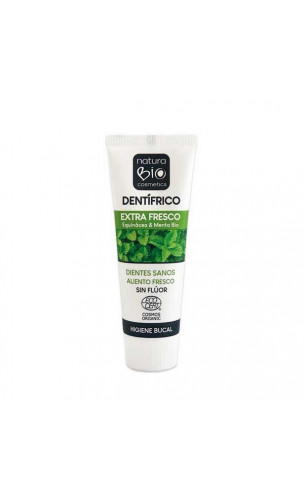 Dentifrice BIO extra frais (Échinacée et Menthe Bio) Sans fluor - NaturaBIO Cosmetics - 25 ml.