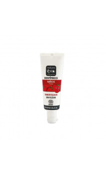 Mini Dentifrice BIO pour enfant - Premières dents - Fraise - NaturaBIO Cosmetics - 25 ml.