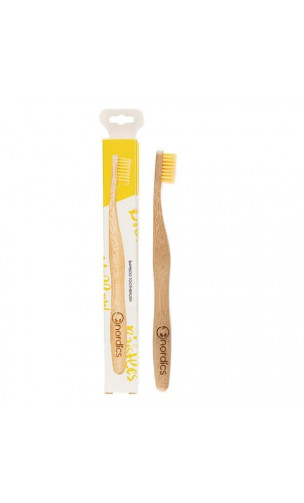 Cepillo de dientes de Bambú para adultos Amarillo - Nordics