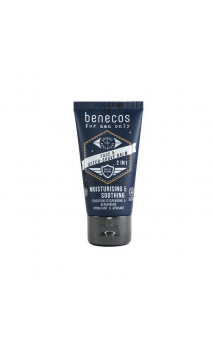 Bálsamo facial & after-shave bio 2 en 1 - Hidratante & Calmante - Benecos - For men only - 50 ml.