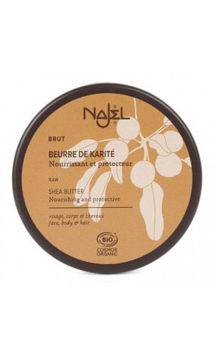 Beurre de karité BIO certifié - Soin nourrissant et protecteur - Najel - 150 g.