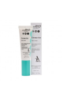 Crème visage bio Matifiante & Équilibrante - Peau grasse - PuroBIO - 30 ml.