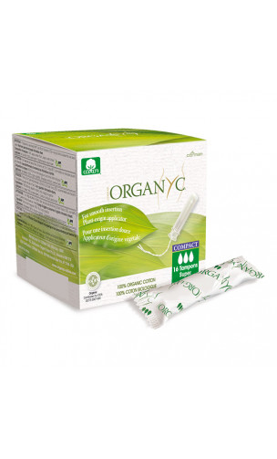 Tampón ecológico Super - Algodón orgánico - Con aplicador origen vegetal -  Organyc - 16 U.