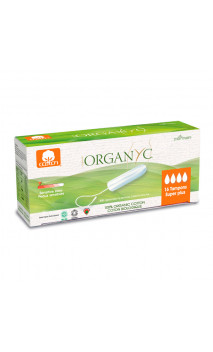 Tampon bio Super Plus - Coton organique - Sans applicateur -  Organyc - 16 U.