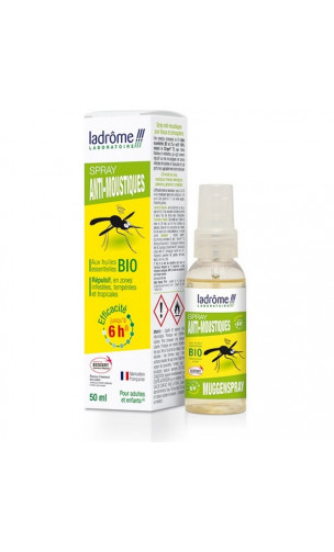 Spray anti-moustiques bio - Spéciale zone tropicale - Ladrôme - 50 ml.