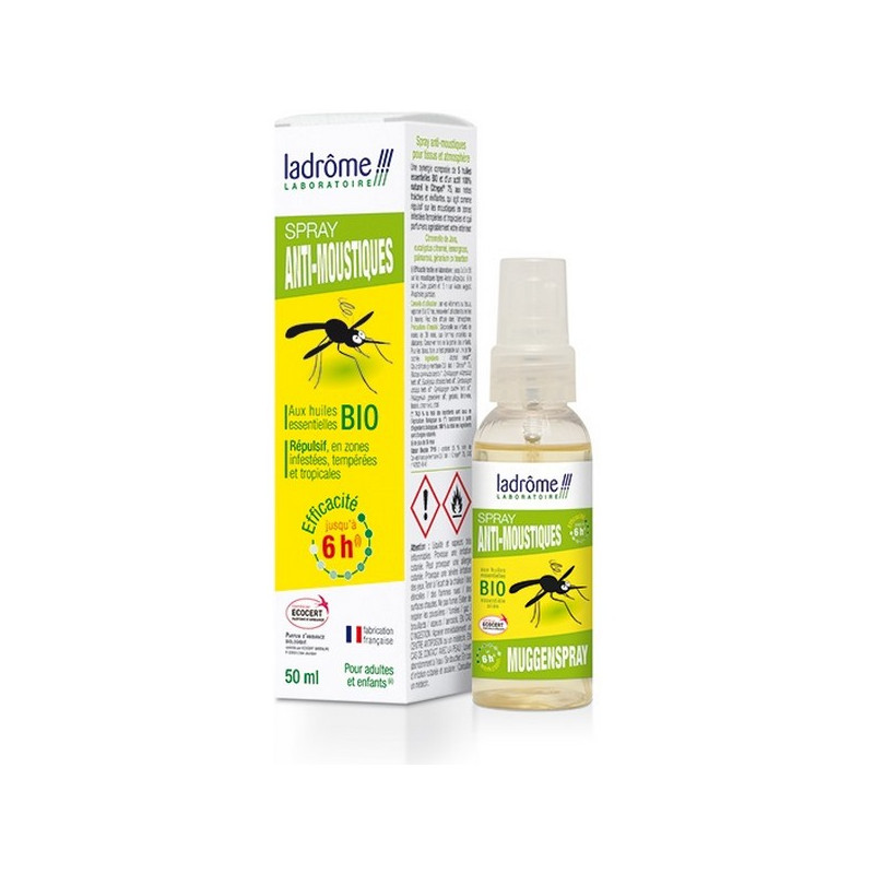 Spray anti-moustiques bio - Spéciale zone tropicale - Ladrôme - 50 ml. -  BIOFERTA