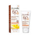 Crema solar facial natural SPF 50 Sin perfume - Con color Apricot - Acorelle - 50 ml.