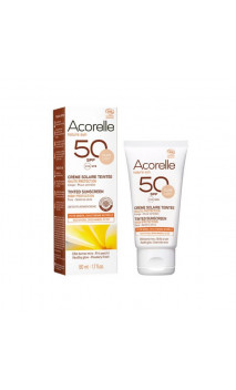 Crema solar facial natural SPF 50 Sin perfume - COLOR LIGHT- Acorelle - 50 ml.