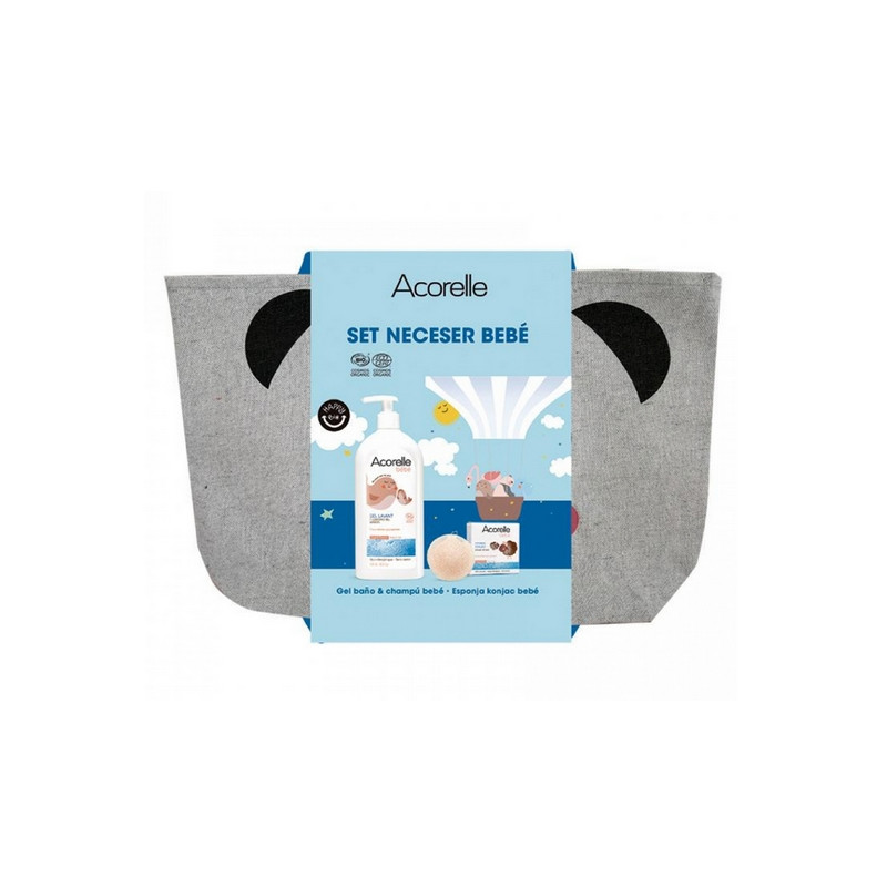Set Trousse De Toilette Bebe Rose Gel De Bain Shampooing Et Eponge Konjac Acorelle Bioferta Set Trousse De Toilette Bebe Rose Gel De Bain Shampooing Et Eponge Konjac Acorelle Bioferta