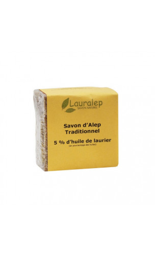 Jabón de Alepo bio tradicional Laurel al 20% - Lauralep - 200 gr.