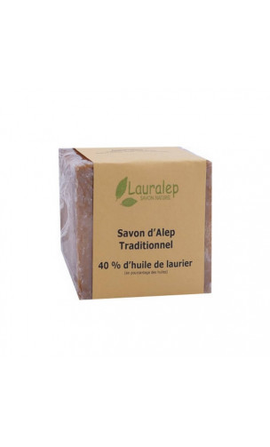 Jabón de Alepo bio tradicional Laurel al 20% - Lauralep - 200 gr.