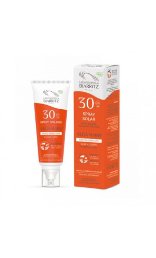 Protecteur solaire naturel Visage & Corps SPF 30  Spray - ALGA MARIS -  125 ml.