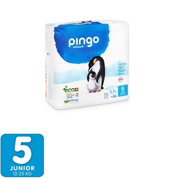 Pañales desechables ecológicos Pingo Talla 6 (15-30kg)