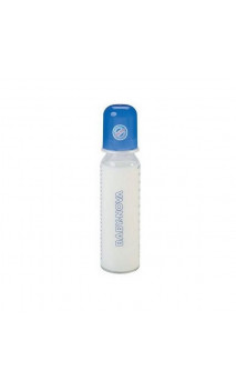 Biberon en verre borosilicate - Tétine silicone - BABY-NOVA - 240 ml.