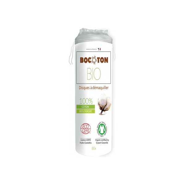 Discos desmaquillantes de algodón bio - BOCOTON - 80 Ud. - BIOFERTA