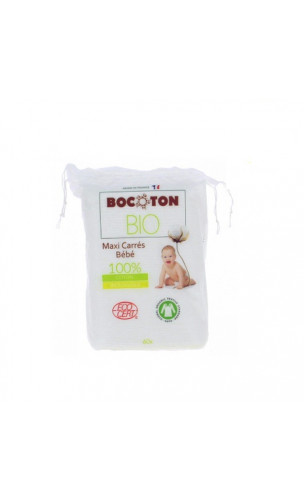 Carrés maxi en coton BIO pour bébé - BOCOTON - 60 Ud.