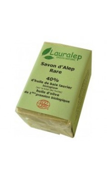 Savon d'Alep bio Rare Laurier 40 - Première pression - Lauralep - 150 gr.