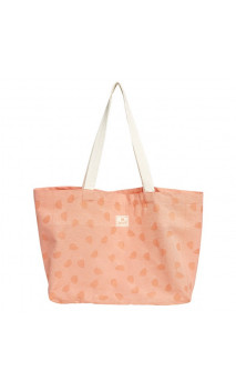 Bolsa de mano de fibras recicladas - Coral - 38x30 cm - Avril