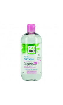 Eau micellaire BIO Hydra Aloe vera-  Peau sensible/réactive - SO'BiO étic - 500 ml.