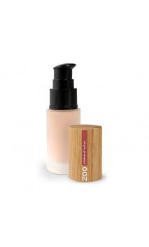 Base de maquillaje fluido ecológico - ZAO Make Up - 710 Pêche clair - 30 ml.