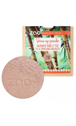 Recarga Iluminador bio Shine Up Powder - ZAO Make Up - 310 Champagne rosé - 9 gr.